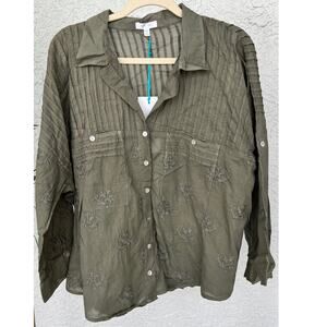 NWT Anthropology by Kyla Seo Holly Shirt - Soft Sage, Size Small
